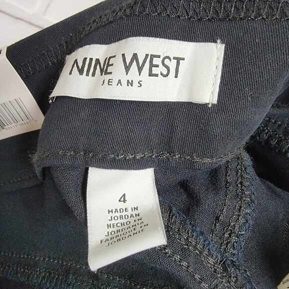 Nine West Heidi Pull-On Crop Jeans Pants Black Women's Size 4 - Picture 6 of 8